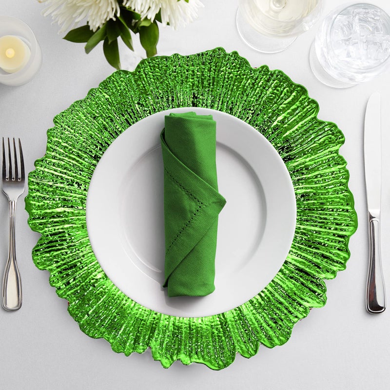 allgala 13-Inch 6-Pack Heavy Quality Plastic Round Charger Plates-Reef Green-HD80335 - Image 4